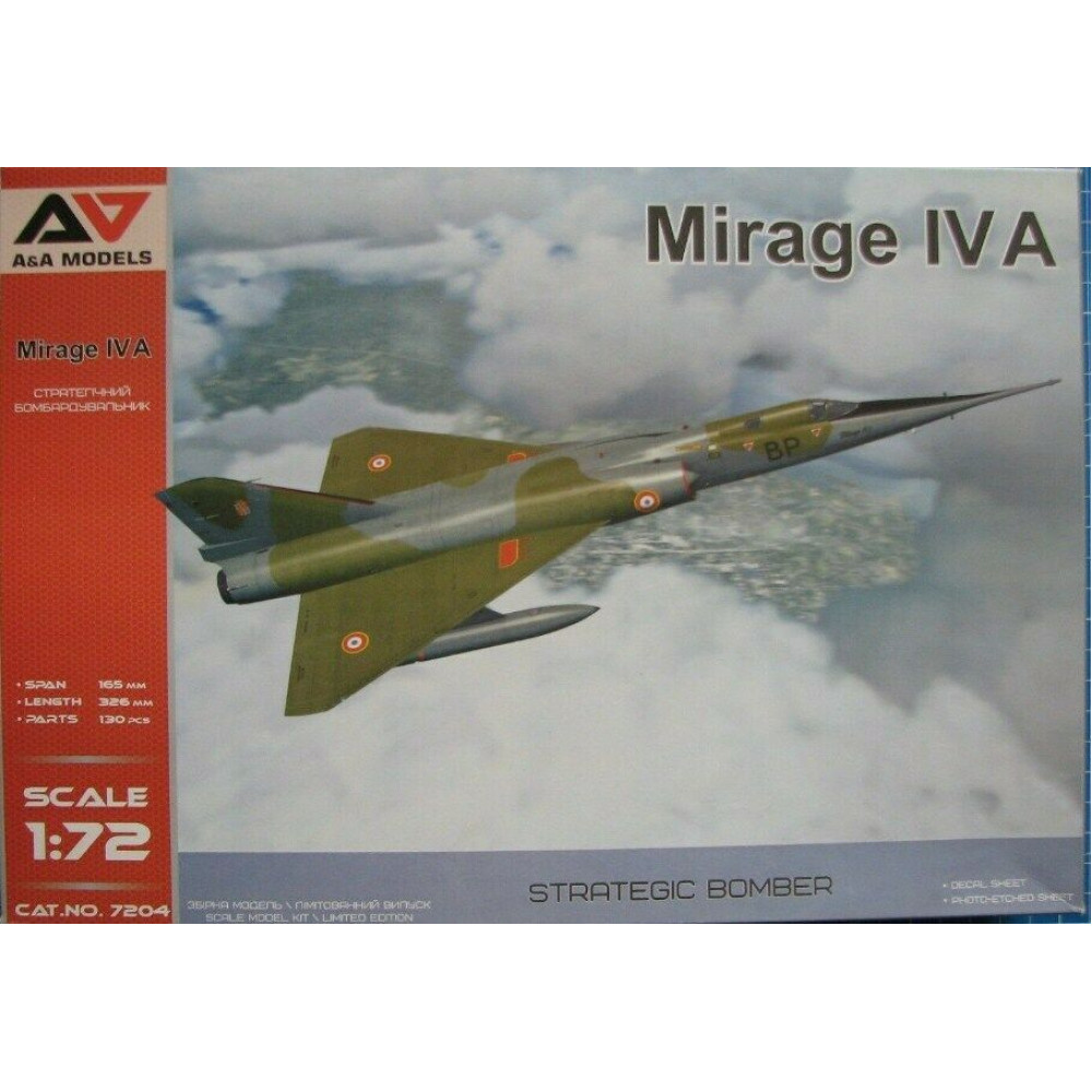 A&A Models AA7204 - 1/72 - Mirage IV A Strategic bomber Model Kit